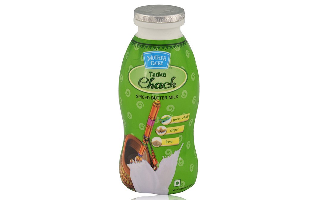 Mother Dairy Tadka Chach Spiced Butter Milk   Plastic Bottle  200 millilitre